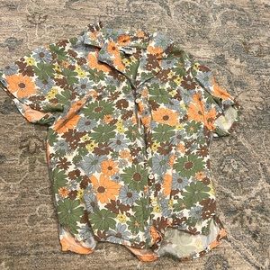 RSQ Floral Oversized Womens Camp Shirt